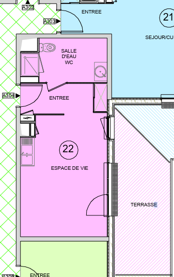A304 - Studio nu avec terrasse et parking à Déville-lès-Rouen - photo 8